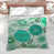 Motif floral vert / blanc