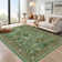 Botanical Flora Machine Washable Rug Low Pile Throw Carpet Non Slip Non Shedding Floor Cover Stain Resistant Folding Carpet For Home Decor