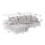 Canapé d'angle de luxe en chenille, design minimaliste, canapé-lit confortable pour salon, appartement et espaces de réception, aucun assemblage requis-264926099