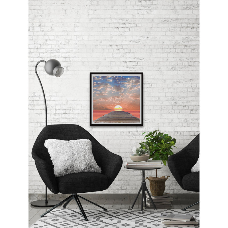 « éblouissante coucher de soleil », reproduction d’image sur papier, H 24 po x l 24 po x P 1,5 po