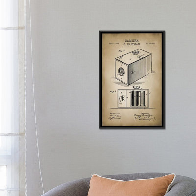 « eastman camera », impression sur toile beige