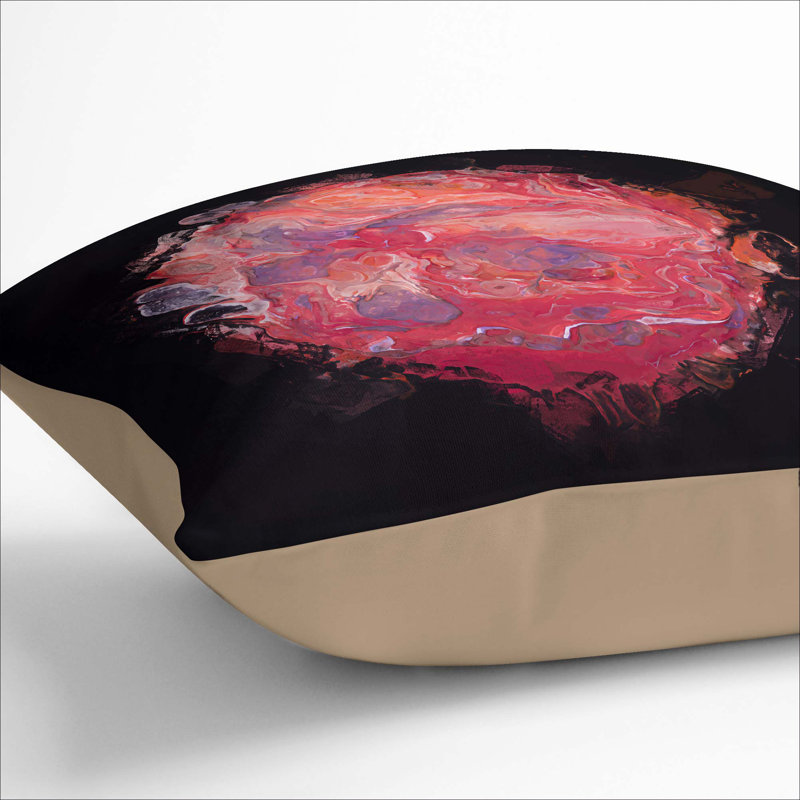 Abstract Square Cushion, 40cm H x 40cm W x 15cm D, Stone