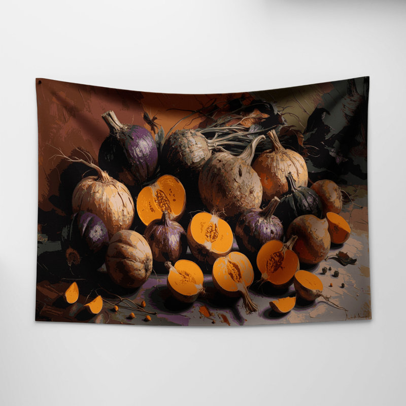 Tapisserie murale légumes Yam, 68 po x 80 po