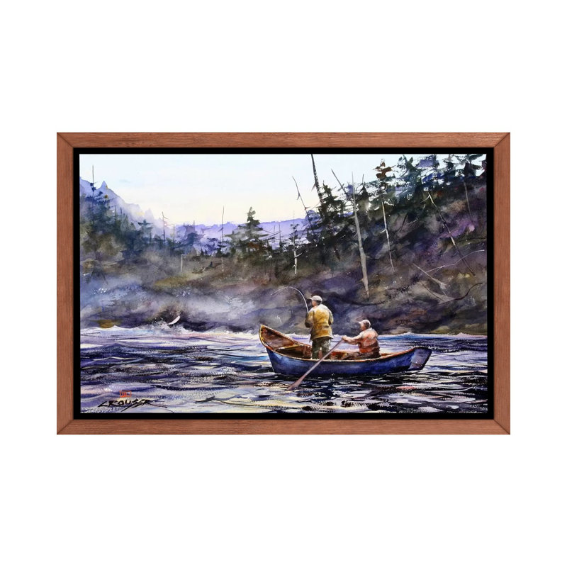 «In the Boat», reproduction d'art encadrée, H 18 po x l 26 po x P 1,5 po, Cadre bois classique