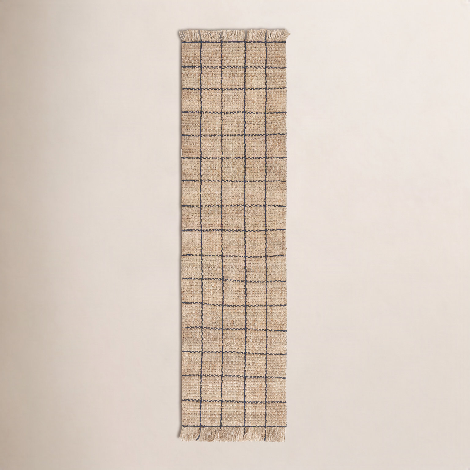 Hand-Woven Geometric Jute Rug, Runner 2'3" x 8'