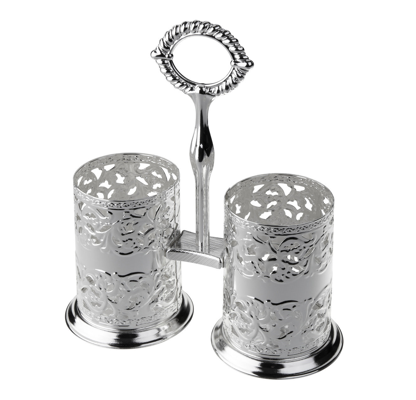 Corbell Silver Company Queen Anne Metal Round Flatware Caddy & Reviews Wayfair