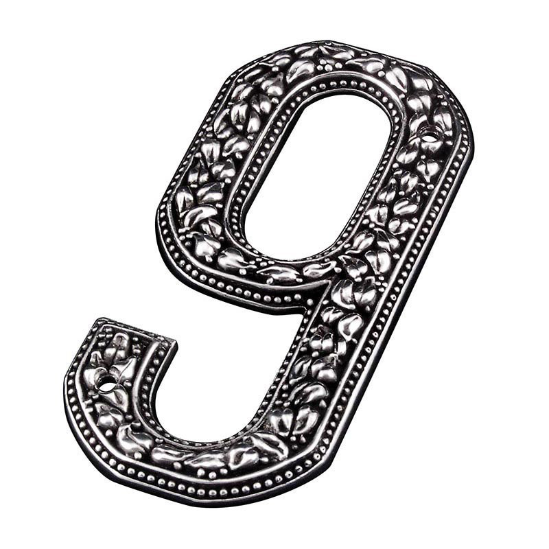 5 po. Numéro de maison San Michele, Étain rétro, 6