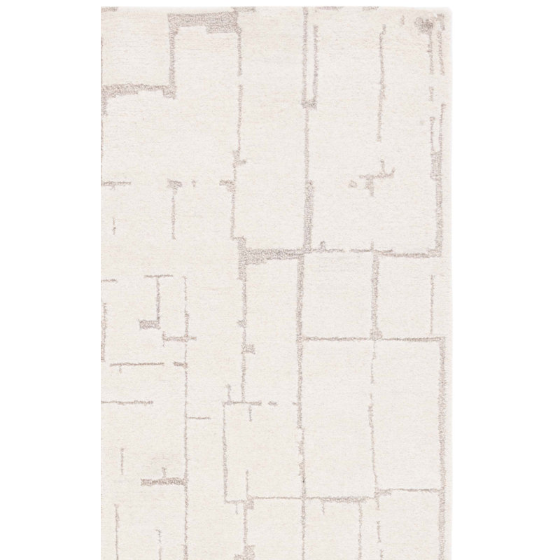 Tapis abstrait en laine / coton touffeté à la main Dizdar, Rectangle 5 pi x 8 pi