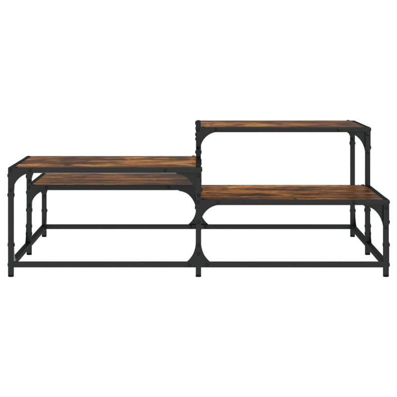 Hovis Four Leg Coffee Table, 40cm H x 107cm W x 107cm D, Smoked Oak