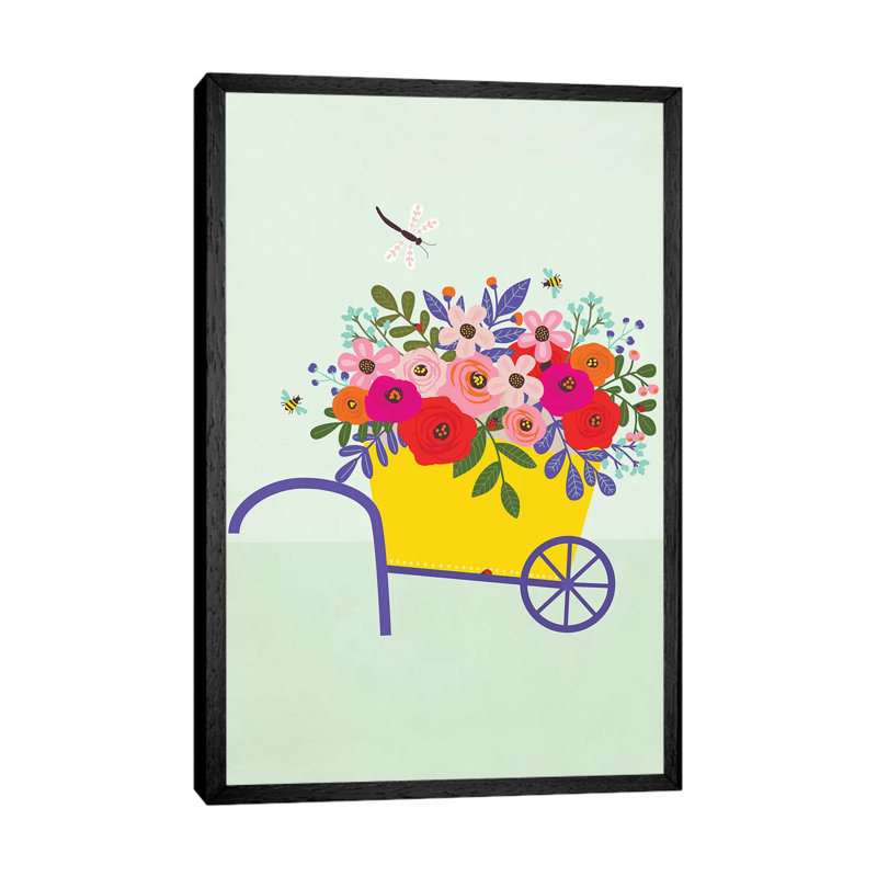 Garden by Caroline Alfreds - Painting on Canvas, Black Framed, 101.6cm H x 66.04cm W x 3.81cm D