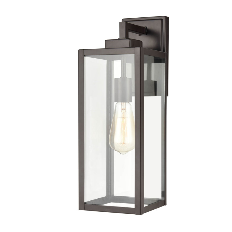 Caitelyn 1 Light 17" Tall Outdoor Wall Sconce, Powder Coated Bronze