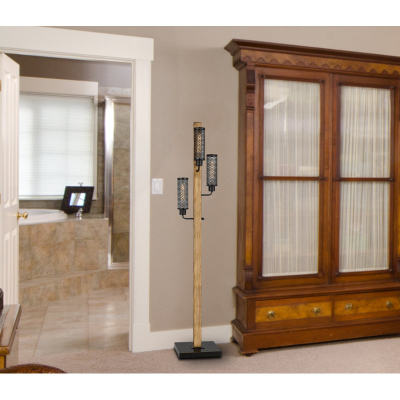 Ahmiyah 61'' Brown Tree Floor Lamp
