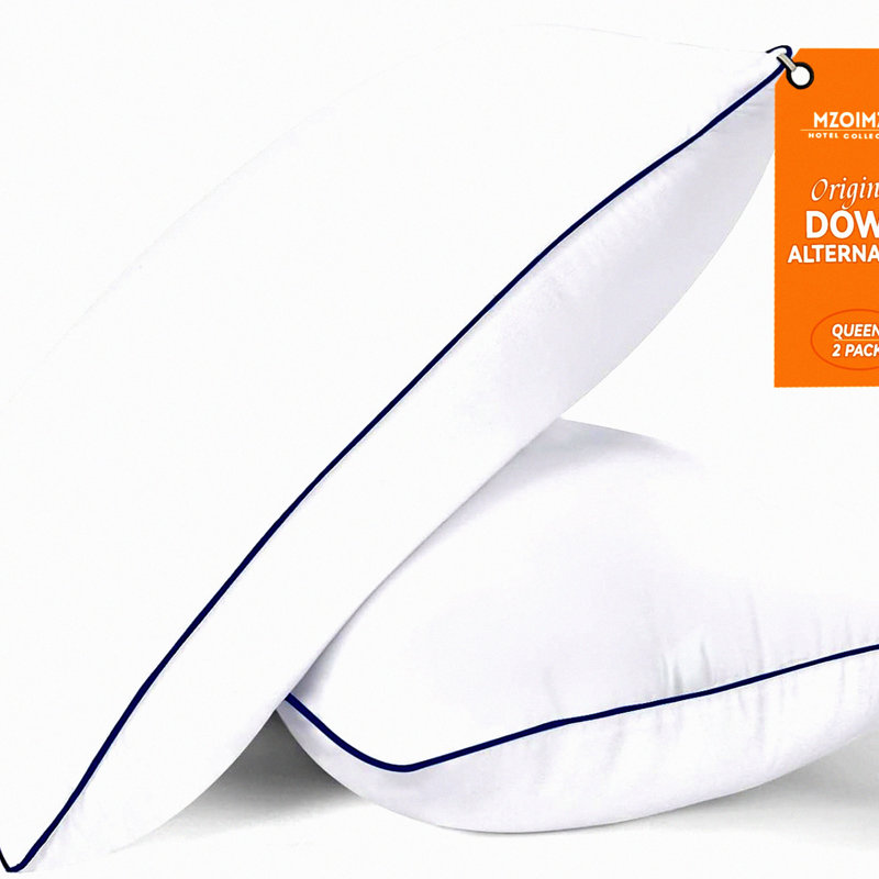 CoolDream Queen Size Medium Firm Bed Pillows Set - Premium Soft Down Alternative Fill for Back, Stomach, Side Sleepers - Cooling Hotel Quality - 4570CM
