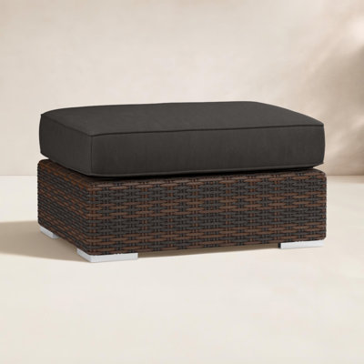 Upholstered Outdoor Ottoman with Cushion