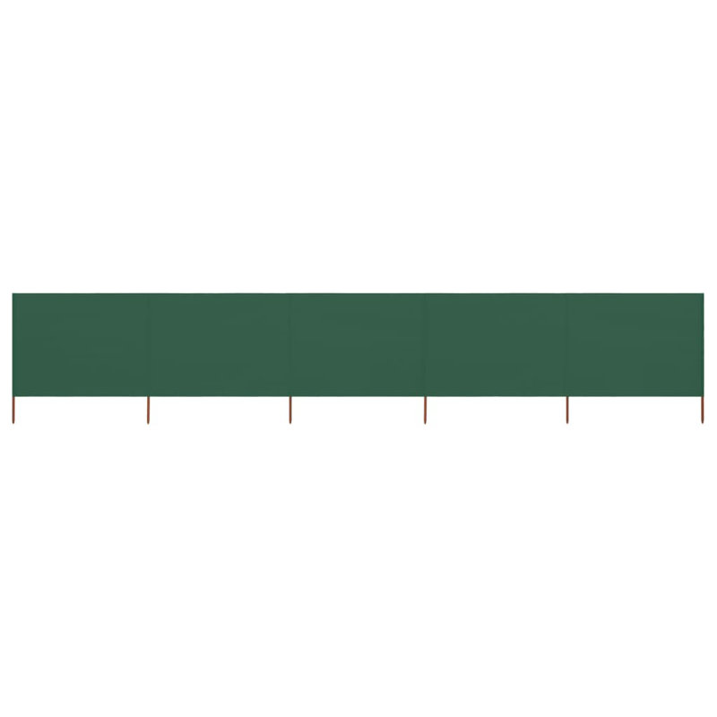 Braud Wood Folding Room Divider, 150cm H x 600cm W, Green