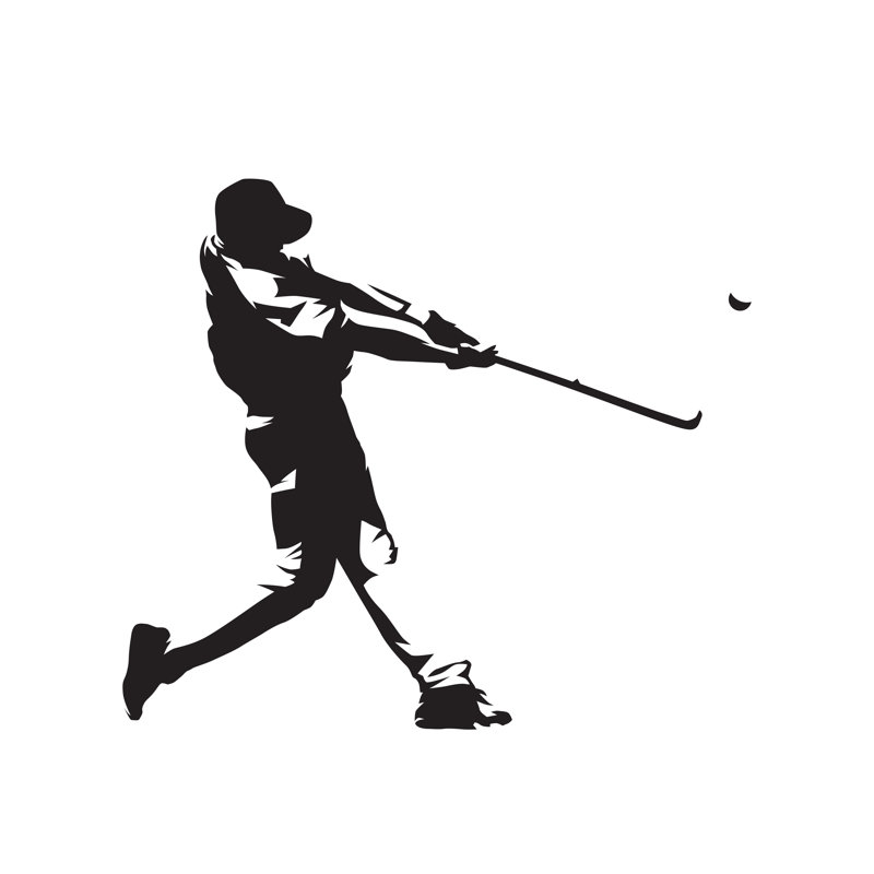 Baseball Player by Msan10 - Wrapped Canvas Print, 30cm H x 30cm W x 3.8cm D