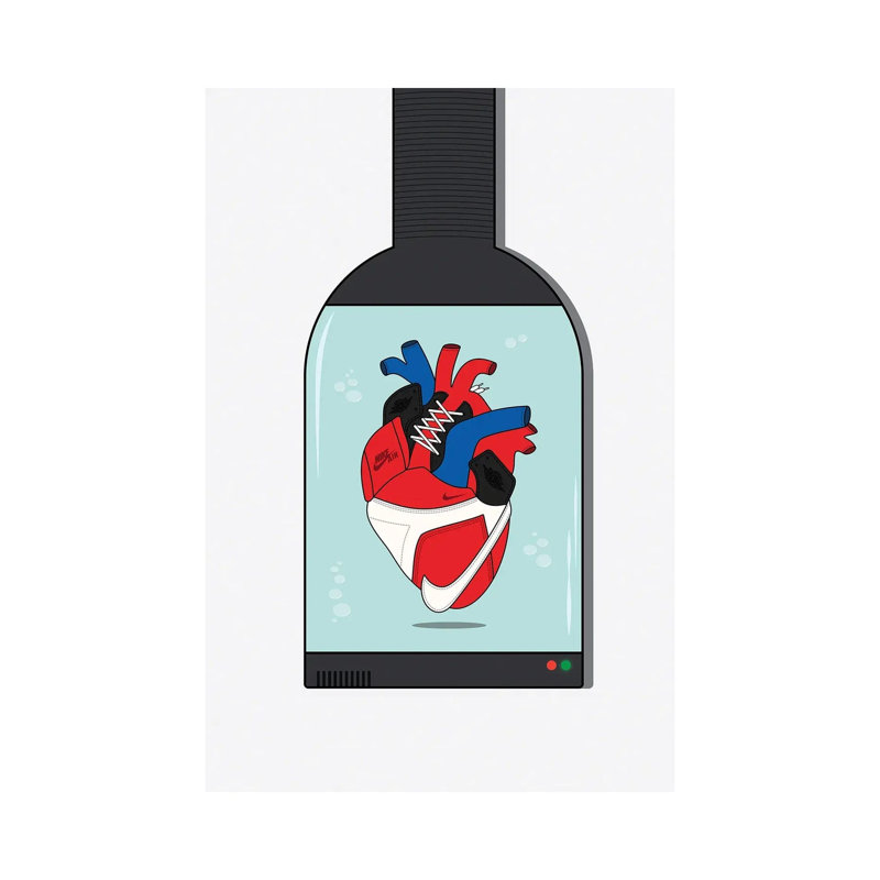 Sneaker Heart Capsule by Avesix - Wrapped Canvas Gallery-Wrapped Canvas Giclée, 30.48 cm H x 45.72 cm W