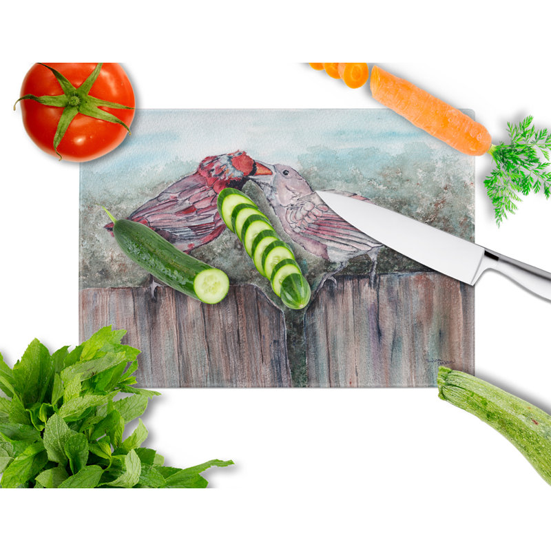 Planche à découper pour l’alimentation d’oiseaux en verre trempé caroline