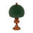 Ash Wood & Green Glass Table Lamp