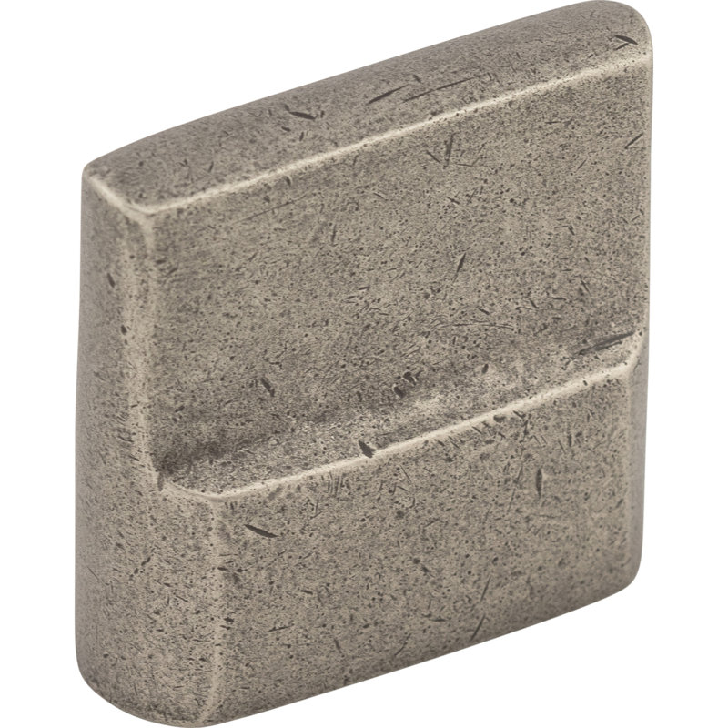 Aspen Flat Sided 7/8" Center to Center Rectangle Knob, Silicon Bronze Light