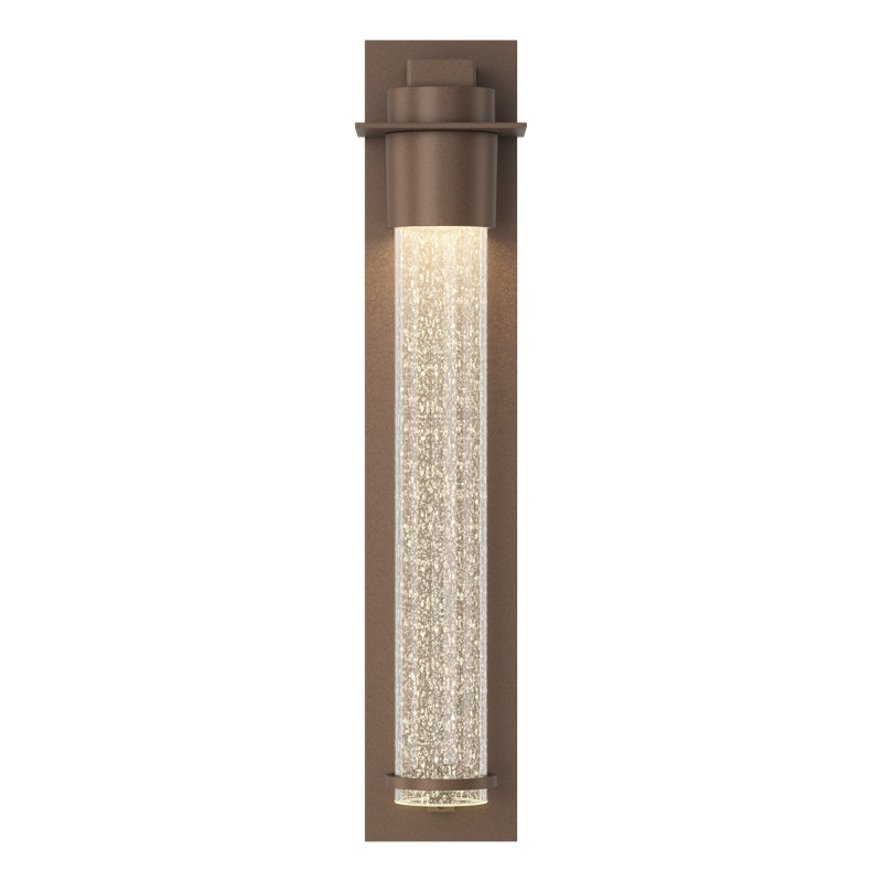 Plafonnier encastré d'extérieur Airis, Transparent avec grains, Bronze côtier, H 24,3 po x l 5 po x P 5,2 po