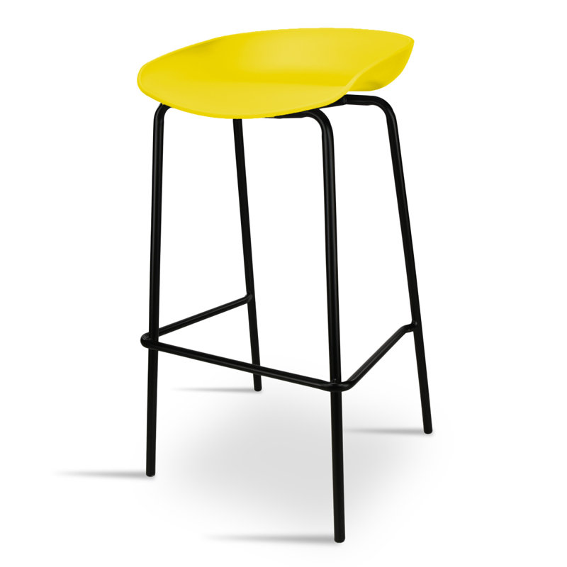 Amyrie Counter Stool with Metal Frame, Canary