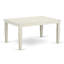 Ensemble de salle à manger 7 pièces composé d'une table de salle à manger rectangulaire avec rallonge papillon et 6 chaises en bois, lin blanc