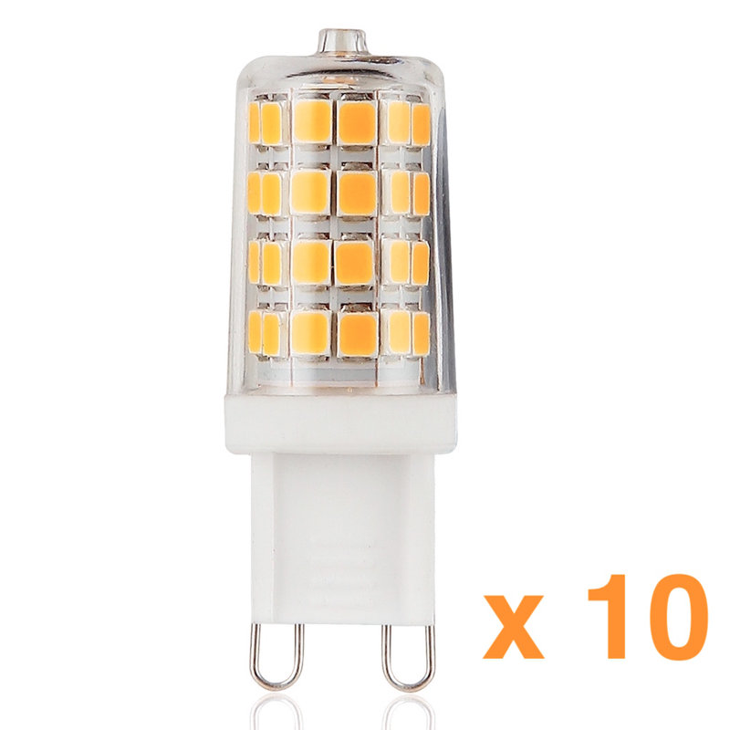 3W G9 Dimmable LED Capsule Light Bulb (Set of 10), 4000 Kelvins