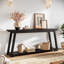 Console en bois massif 62,99 "avec tablettes de rangement à 2 niveaux pour le salon, le vestibule-123140103