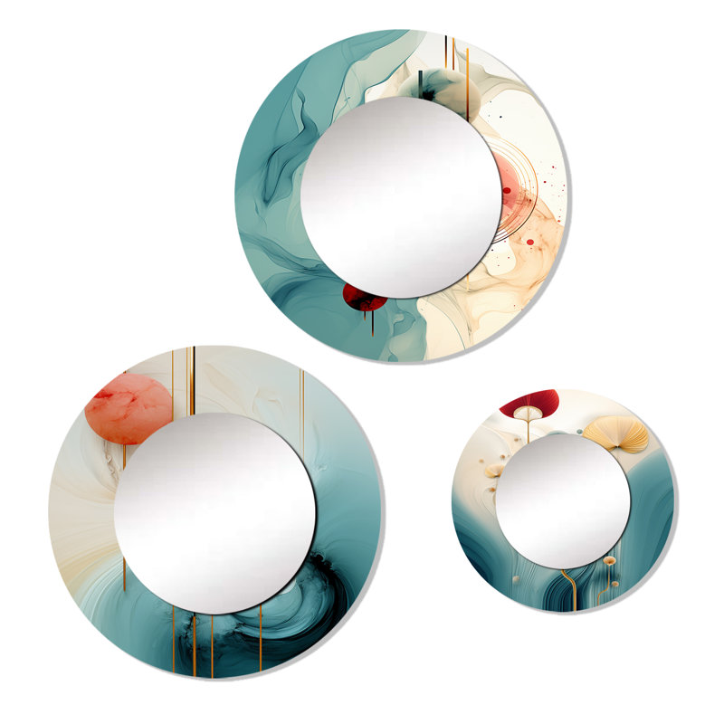 Miroir mural mural en aluminium Elizabeth