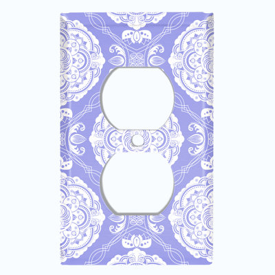 Patterned 1 - Gang Duplex Outlet Standard Wall Plate