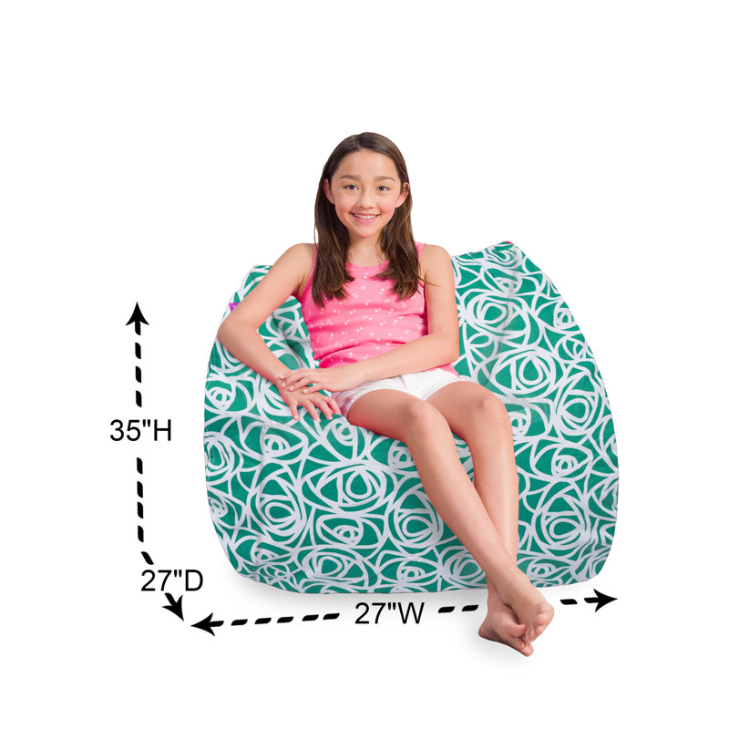 Bean Bag Chair Structured Seat for Kids, Teens and Adults, Comfy Bean Bean Bag Chair for Gaming, Reading and Watching TV, Coronado Chair, Multiple Colors and Fabrics