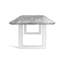 Zearing Solid Wood Top Metal Base Dining Table