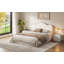 Très grand lit plateforme tapissier, beige-905440826