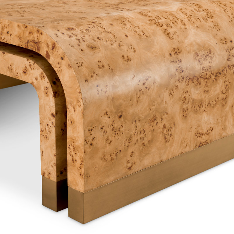 Coffee Table Quinton Light Brown Mappa Burl Veneer