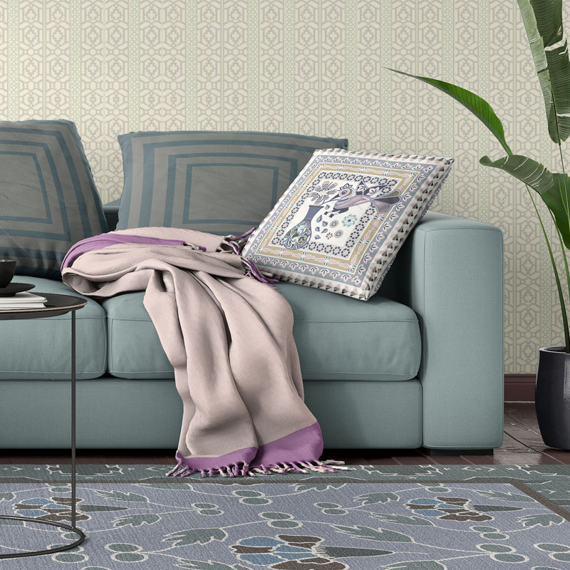 Coussin 18 po x 18 po, Gris/beige