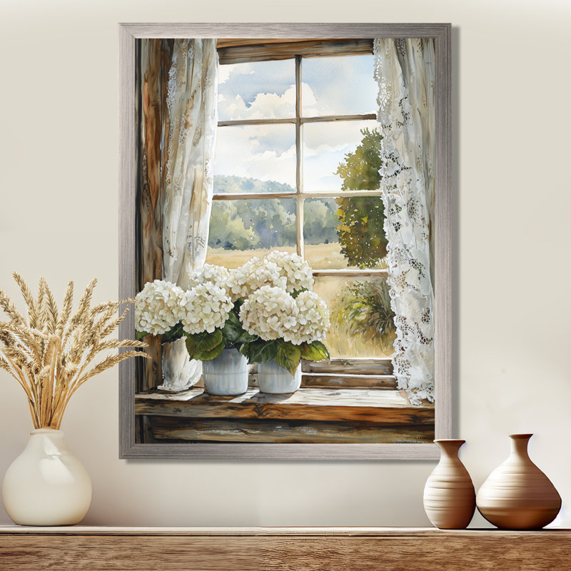 Carolyn - salon d'art mural floral, H 44 po x l 34 po, Picture Framed, Argent argent