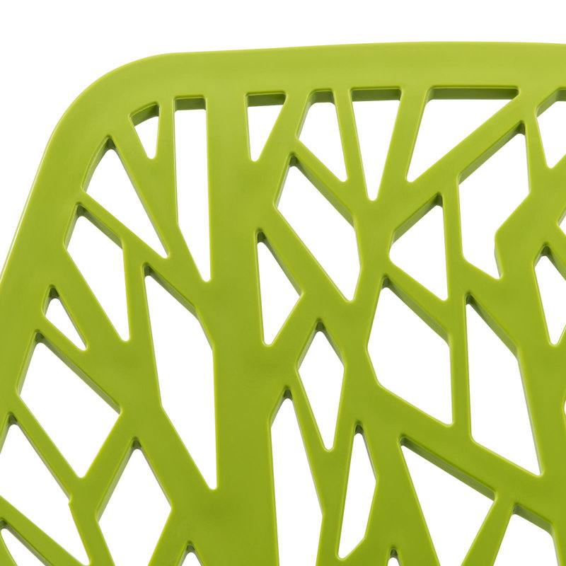 Chaise d'appoint de couleur verte avec pieds chromés - ensemble de 2