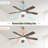 42 Inch Brushed Nickel Ceiling Fan 5 Blades Noiseless Reversible Dc Motor Remote Control With Led Light