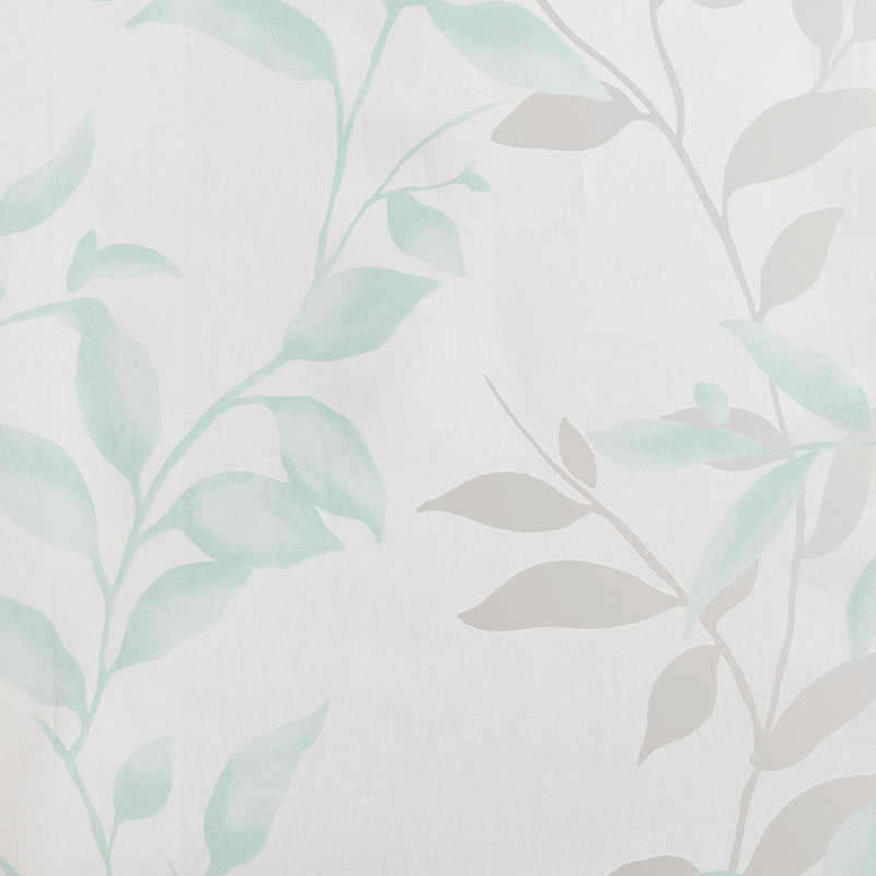 Aqua Sheer Botanical Grommet Window Panel