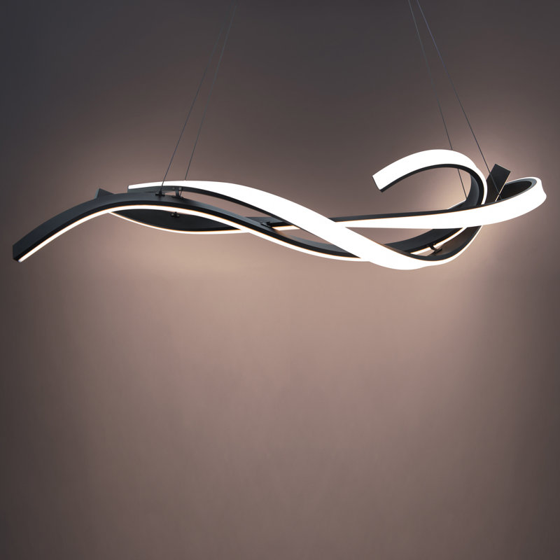 Tidal 1 - Light Black LED Unique/Statement Pendant