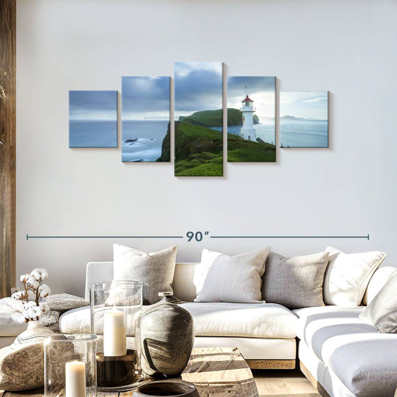 Ocean Lighthouse, 30" H x 68" W