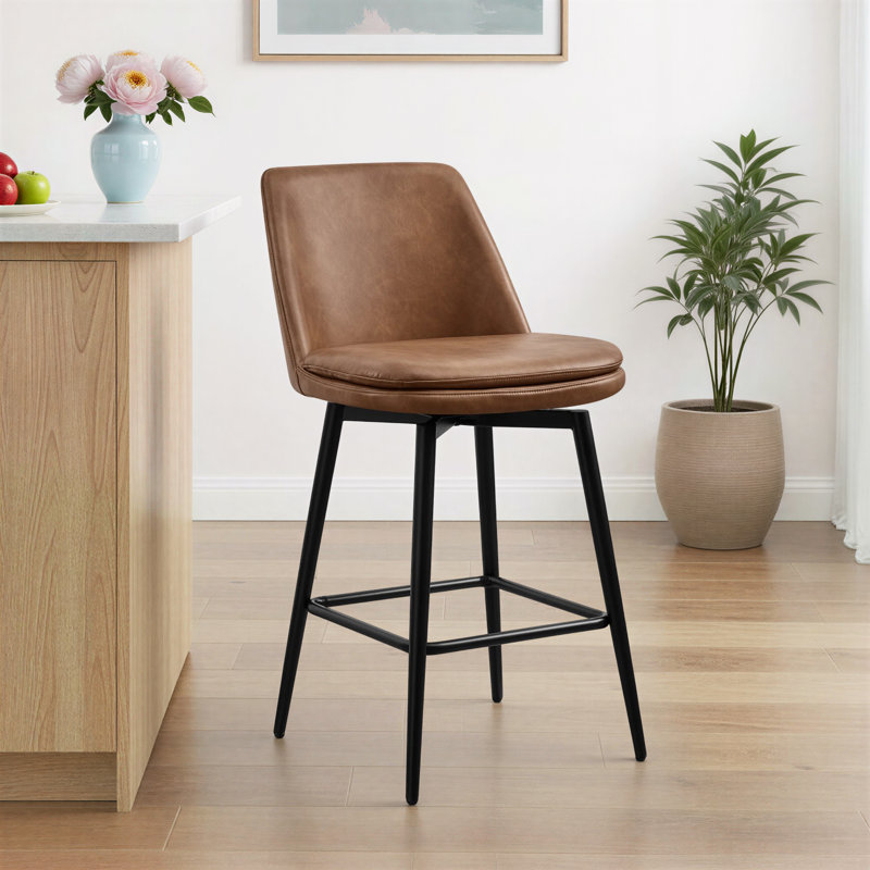 Tabouret Betzalel, Tabouret de comptoir (siège d'une hauteur de 27 p, Brun