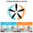Zerik 52'' Smart Ceiling Fan With 3CCT Dimmable LED Lights And Remote Control, Compatible with Alexa/Google
