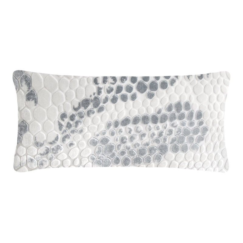  Rectangle Velvet Pillow Cover & Insert, White