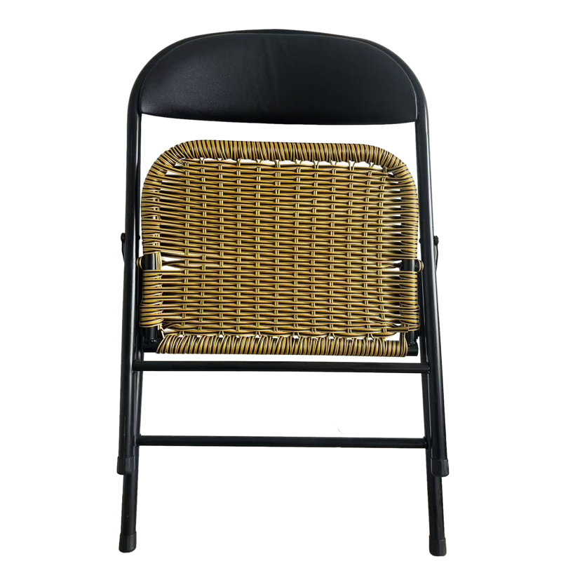 4 chaises de bar et de comptoir empilables, structure en acier noir, profondeur de 16,63 po, chaise de 22 po de hauteur pour la chambre à coucher et les pièces, conception pliable, capacité de charge de 220 lb, largeur de 10,72 po