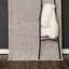 Tapis rayé gris tissé à la main-61240295