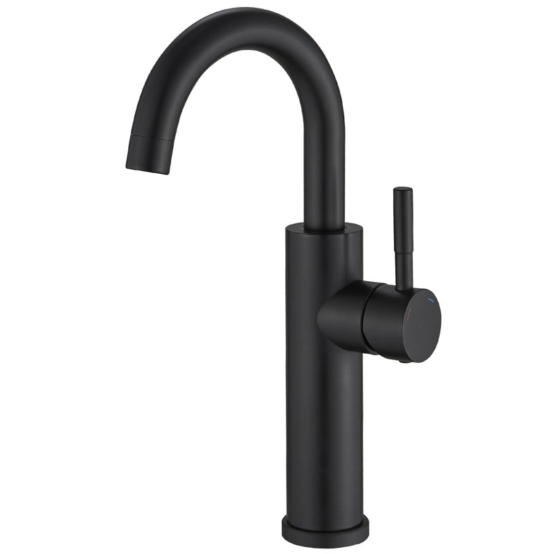1 Single-handle Bathroom Faucet, Matte Black