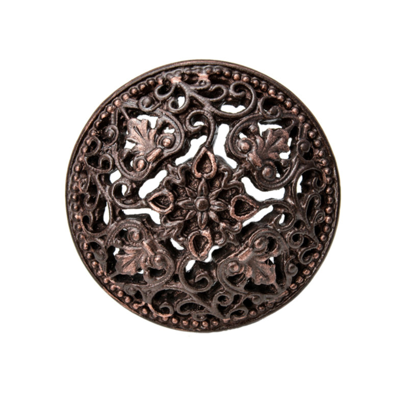Juliane Grace large knob in Gilded Mercury, Oil Rubbed Bronze