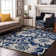 Premium Machine Washable Cerrito AMF551 Navy Rug